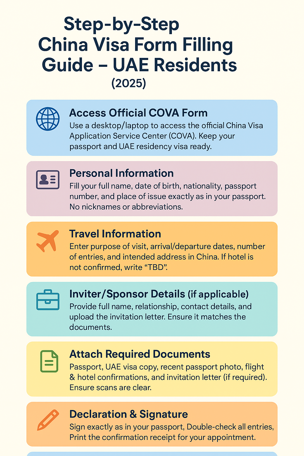 How to Fill the China Visa Application Form Correctly