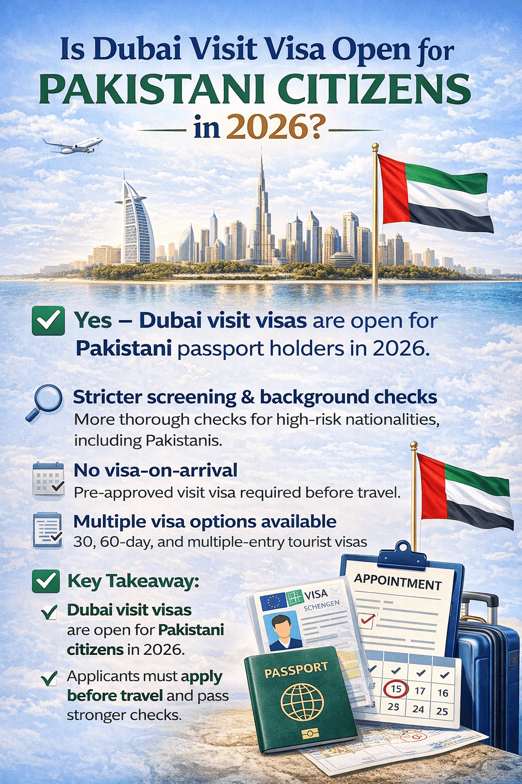 Dubai Visit Visa Open for Pakistani Citizens