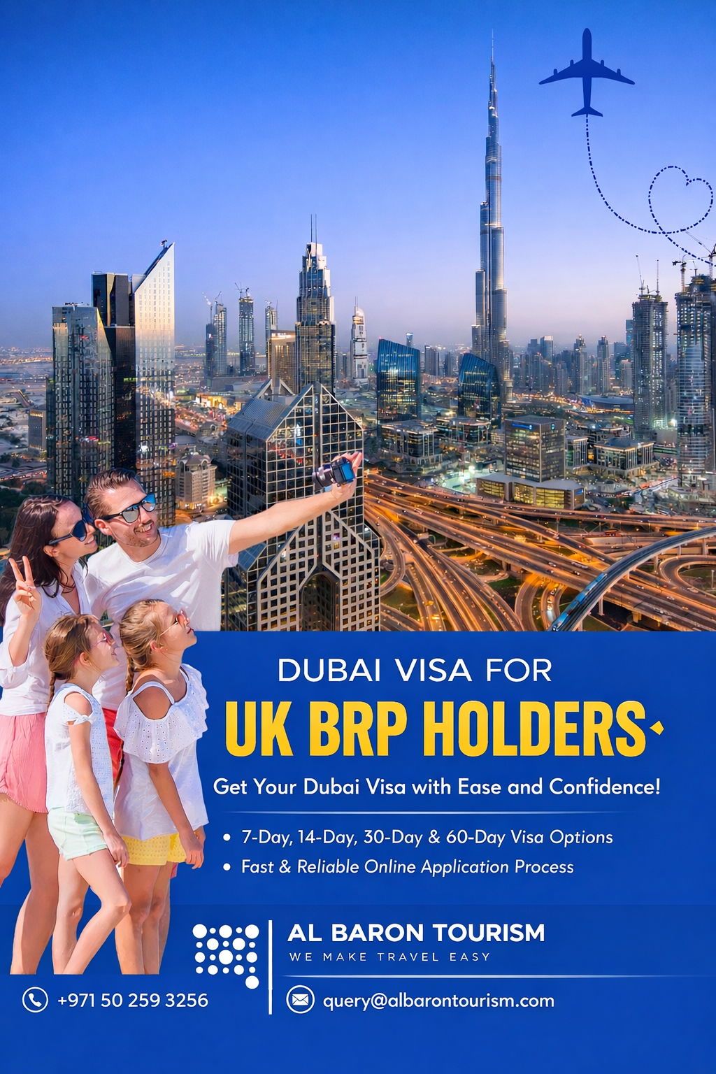 Dubai visa from UK for Tourist